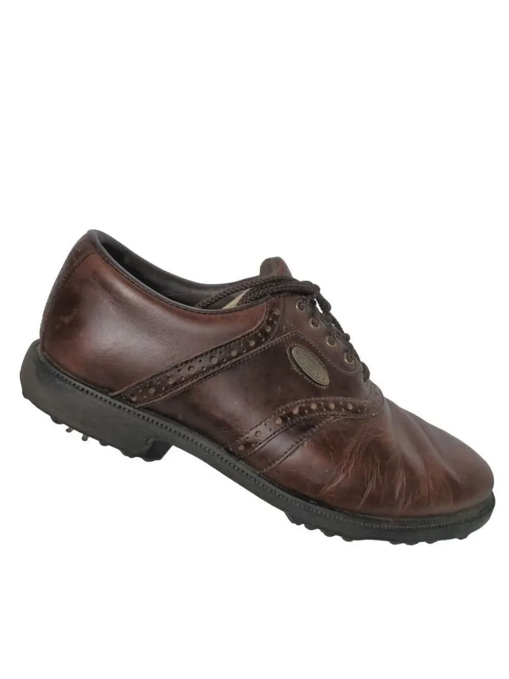 Footjoy Men's E-Comfort Brown Leather Lace Up Golf Shoes Size 9 M